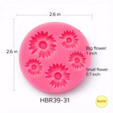 HBR3931 5 CAVITY SMALL DAISY MOULD