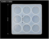 9 cavity round key chain mould