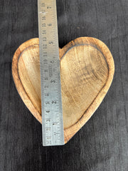 SMALL HEART WOODEN  BOWL  FOR CANDLE  MAKING