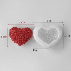 3D Small Hearts In Heart Cluster Handmade Mould (hm0111)