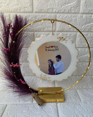 Metal Round Stand for Clock Hanging Resin and Frame, Tea Light Candle Holder, Christmas Lighting Small Home Decoration -