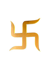 SWASTIK GOLDEN ACRYLIC CUT OUT PACK OF 2 PC