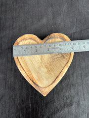 SMALL HEART WOODEN  BOWL  FOR CANDLE  MAKING