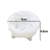 SM0587 3D PEONY FLOWER CANDLE MOLD