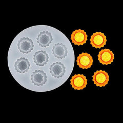 7 Cavity Mini Sunflower Handmade Mould (hm0130)