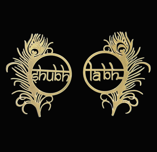 ENGLISH SHUBH LABH IN ACRYLIC CUT OUT