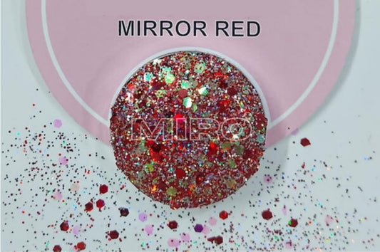 MIRROR RED GLITTER USE IN RESIN