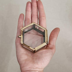 RESIN RING PLATTER HEXAGON RING HOLDER BOX 7.5CM X 7.5CM X 4.5CM