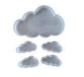 Cloud Silicon Mould for Resin Art, 3D Cloud Mould for DIY Epoxy UV Resin Art, Set of 5