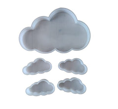 Cloud Silicon Mould for Resin Art, 3D Cloud Mould for DIY Epoxy UV Resin Art, Set of 5