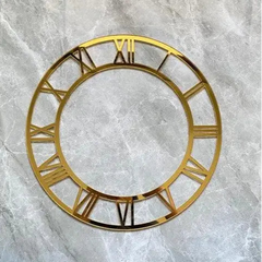 Acrylic Golden Acrylic Roman Numbers for Clock for Resin Digits for Clock Making in Resin Art, MDF Craft, Decoupage Craft, DIY Craft