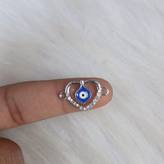 silver evil eye  charm  for rakhi and bracelet