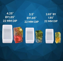 3PC ROSE BLOCK MOLD SET