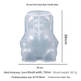 Sitting Bear With Heart Candle Mould(sm0501