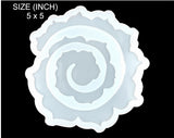 3D Curved Flower Mould-A Casting Mould Jewelelry, Silicone Epoxy and UV Resin Mould, DIY Resin Artwork, Home Decor DIY 3D Flower Mould (Pack of 1)