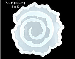 3D Curved Flower Mould-A Casting Mould Jewelelry, Silicone Epoxy and UV Resin Mould, DIY Resin Artwork, Home Decor DIY 3D Flower Mould (Pack of 1)