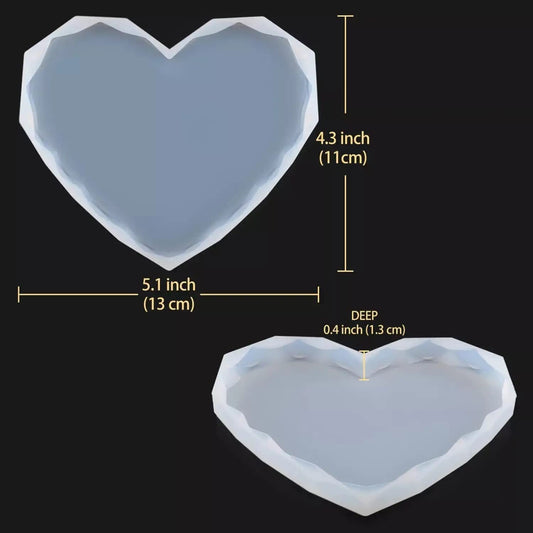 5inch diamond heart mould