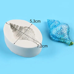 3D Conch Shell Candle Handmade Mould hm0137
