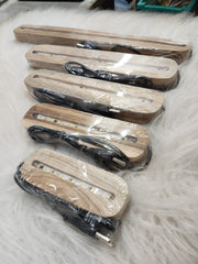 TEAK WOOD LED STAND DIRECT PLUG AND PLAY = 4" /6" /8" /10"/14"