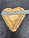 MEDIUM DEEP HEART WOODEN BOWL FOR CANDLE MAKIG