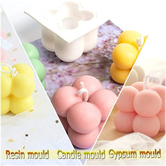 Silicone Small Bubble Candle Mould, Size: 4x4 CM