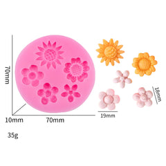 HBR1419 FLOWER PINK MOLD 5 CAVITY