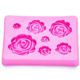 7 cavity rose candle mold/mould hbr3834