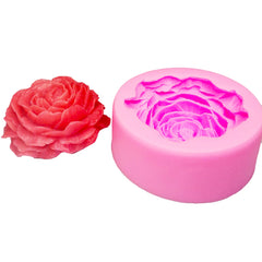 3D Flower Modeling Fondant Peony Candle Molds Cake Topper Jello Chocolate Silicone Molds Handmade Craft Soap