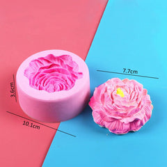 3D Flower Modeling Fondant Peony Candle Molds Cake Topper Jello Chocolate Silicone Molds Handmade Craft Soap