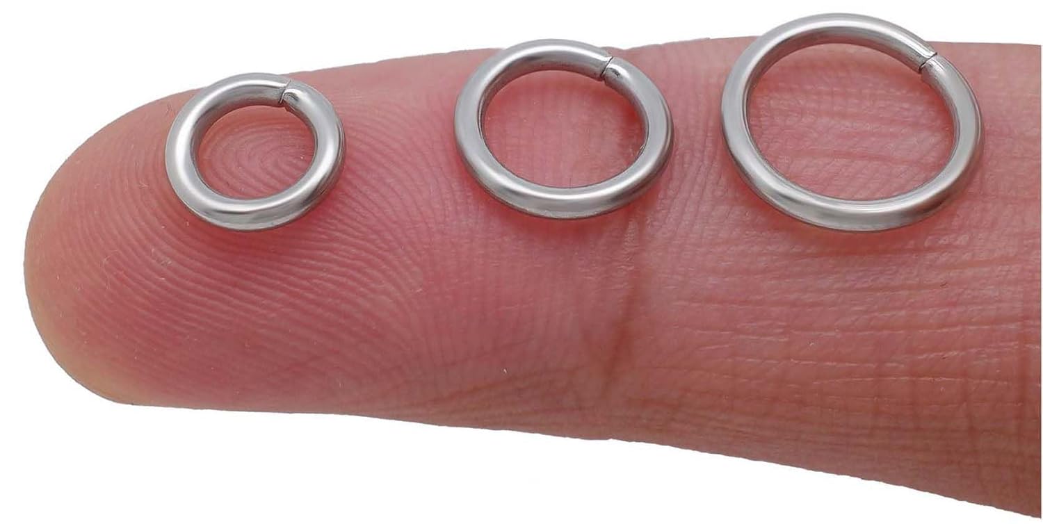 Stainless Steel Jump Rings Sets, Wire Jump Split Rings for Necklace Br