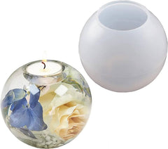 BALL T Light Candle Holder DIWALI Silicone Moulds for Resin (10.5x9.4) Cms.