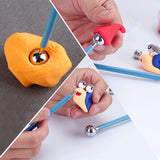 4 Pcs Modeling Ball Tools, 8 Ball Stainless Steel Dotting Modeling Tools