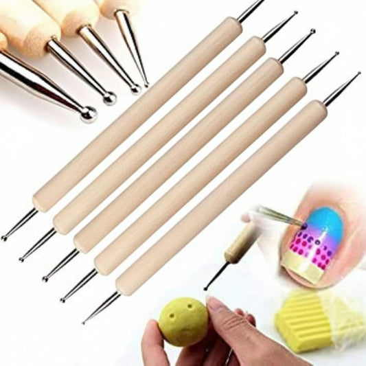5 Pc 2 Sided Embossing Tool & Nail Art Tool 25029