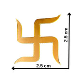 SWASTIK GOLDEN ACRYLIC CUT OUT PACK OF 2 PC