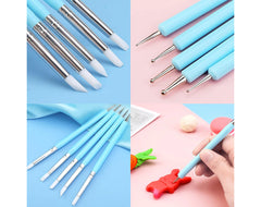5 silicon brush and embossing tool