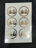 A5 laxmi ganesha embossed sticker sheet