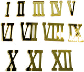 Golden Acrylic Roman Numbers | Numerals/Digits for Clock Making in Resin Art, MDF Craft, Decoupage Craft, DIY Craft As a Clock Accessory