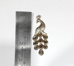 Golden Metal Peacock for Pooja Thali Decoration/Resin Thali Decoration/Tray, Wall Piece DecorationSet of 10Pcs