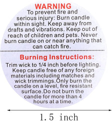 CANDLE INSTRUCTION TAPE