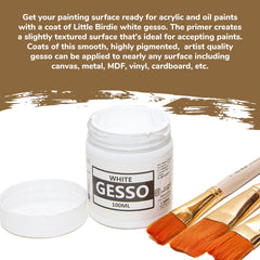 ACRYLIC GESSO WHITE BOTTLE