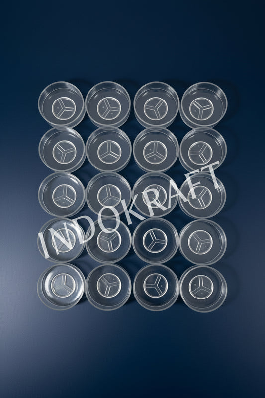 Polycarbonate T-Light Cups - Round (20 Pcs) 1.5INCH BY 1.4CM