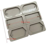 HBR3844 Candle Aroma Wax Tablet Silicone Mold F: 2 Rhombus 2 Rectangle 2 Oval