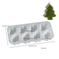 8 Cavity Christmas Tree Candle Mold