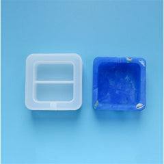 SQUARE Ashtray Molds for Resin Casting Resin Silicone Molds for Ashtray Square and Round Large Size Resin Art Molds