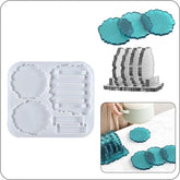 Coaster Resin Moulds Set Coaster Stand Silicone Mould Cup Mat Epoxy Resin Mould