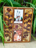 18x24" teak wood frame with silicon sealed with mdf base