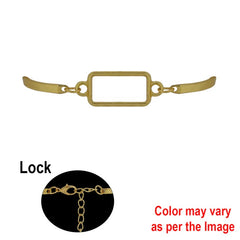 1Pc Rectangle Bracelet Bezels for rakhi and  bracelet   ( BZ243