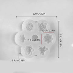 9 Cavity 3D Mix Flower Handmade Mould (hm0090)