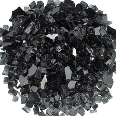 BLACK FIRE PIT GLASS STONE