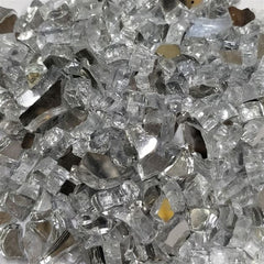 SILVER FIRE PIT GLASS STONE